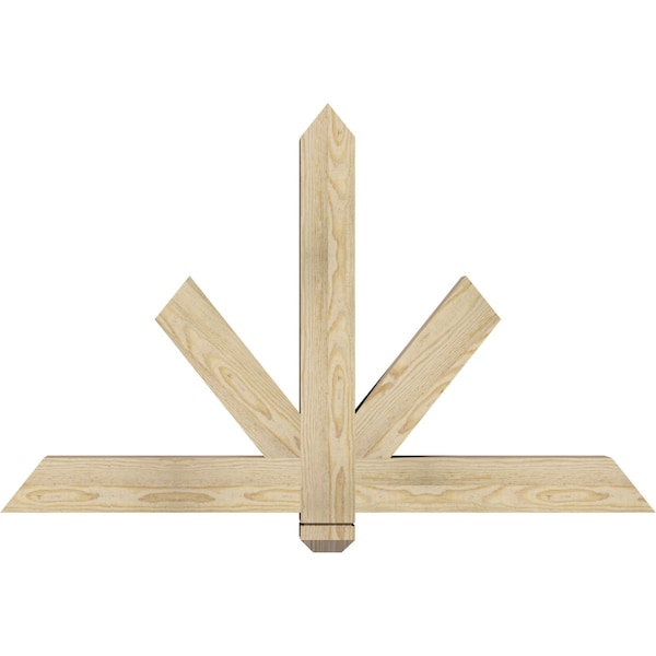 Ekena Millwork Kennewick Rough Sawn Timber Gable Bracket, Douglas Fir, 48"W x 30"H x 4"D x 4"F, 15/12 Pitch GBW048X30X0404KEN00RDF - main